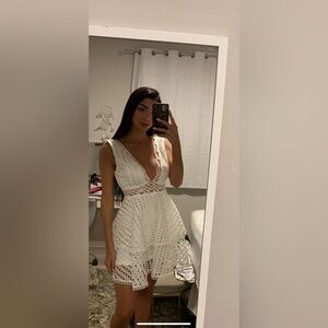 White graduation dress
